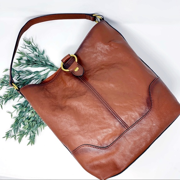 Frye Handbags - FRYE Leather Ring Hobo Bag Cognac DB319 NWT